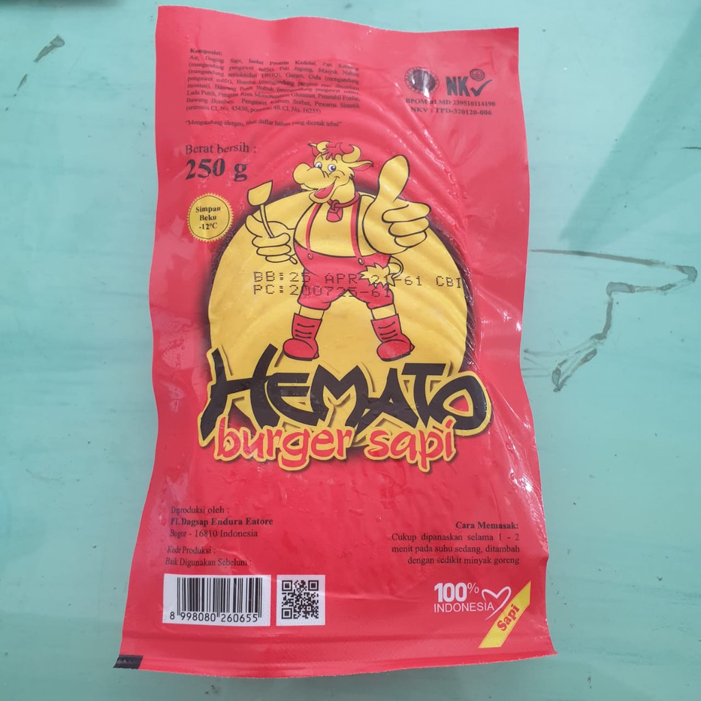 

HEMATO BURGER SAPI 10S - 250GR