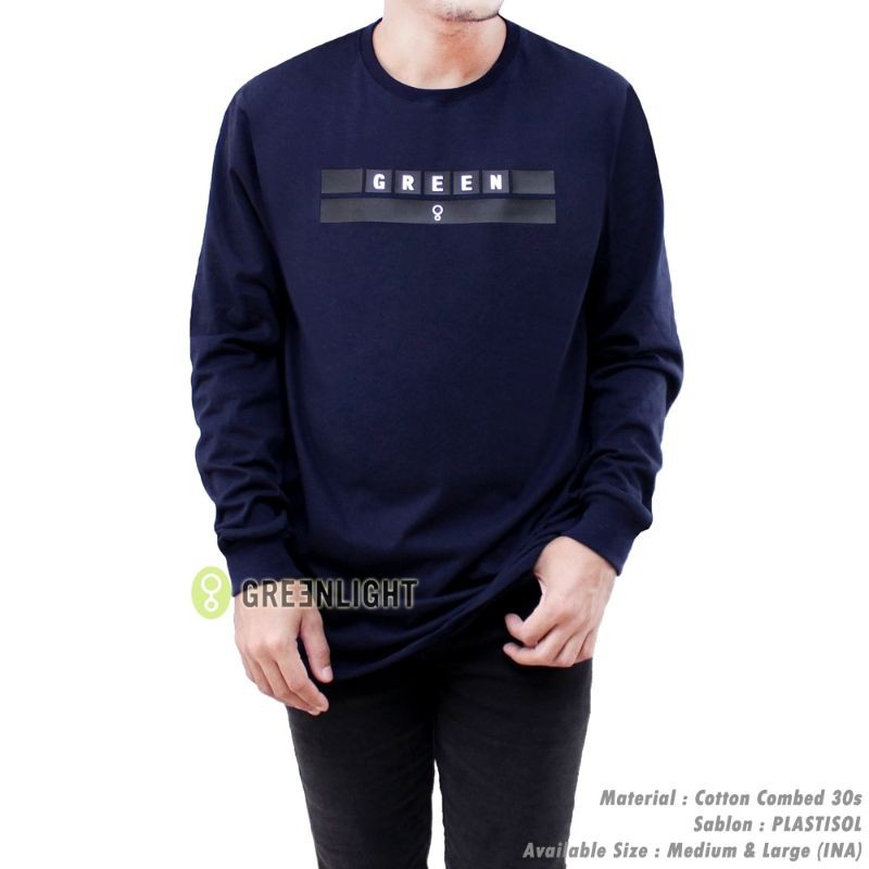 Kaos greenlight lengan panjang kaos ariel kaos distro murah greenlight