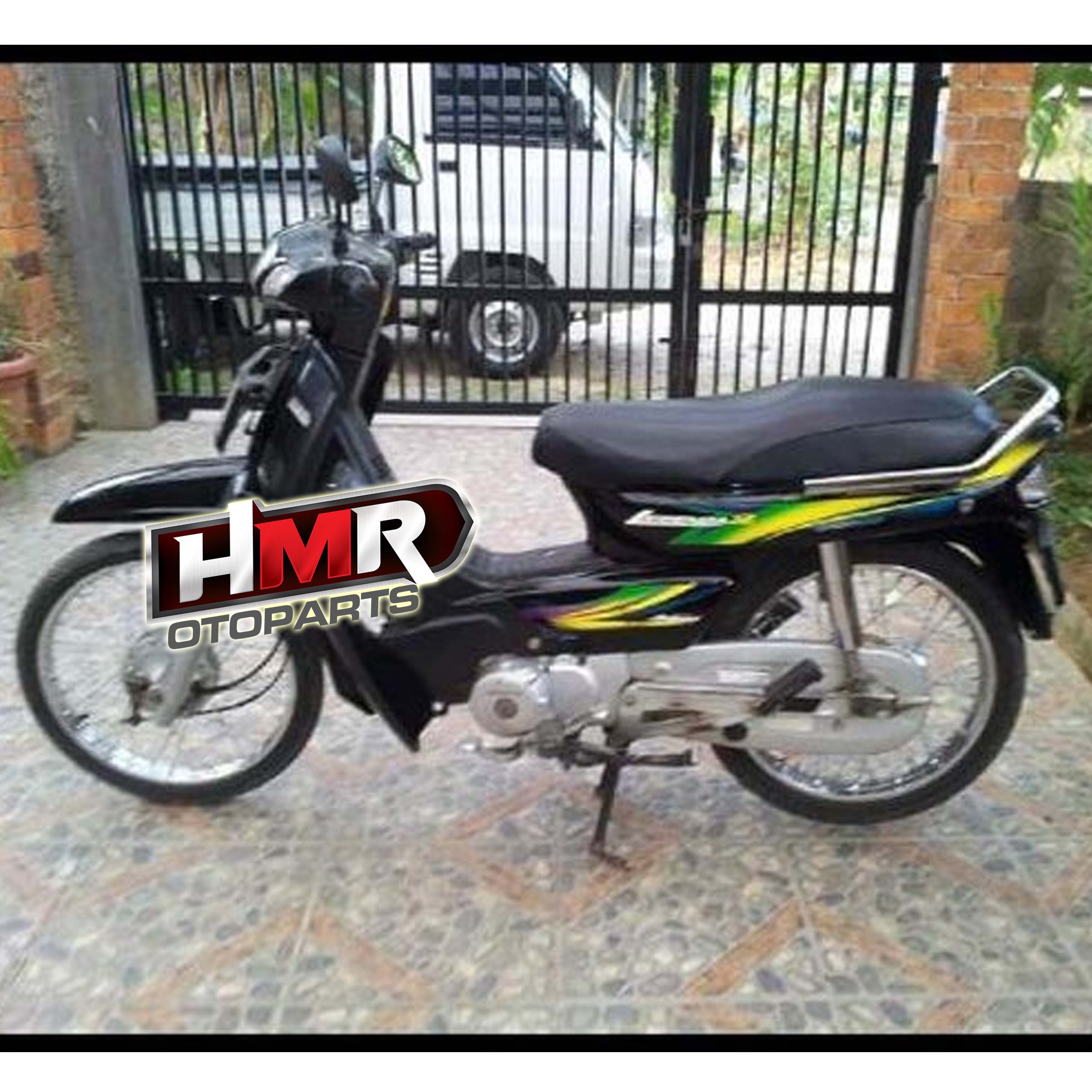 Jual Super Murah Striping Honda Legenda 2 2002 Stiker Body Standar Hitam Hijau Indonesia Shopee Indonesia