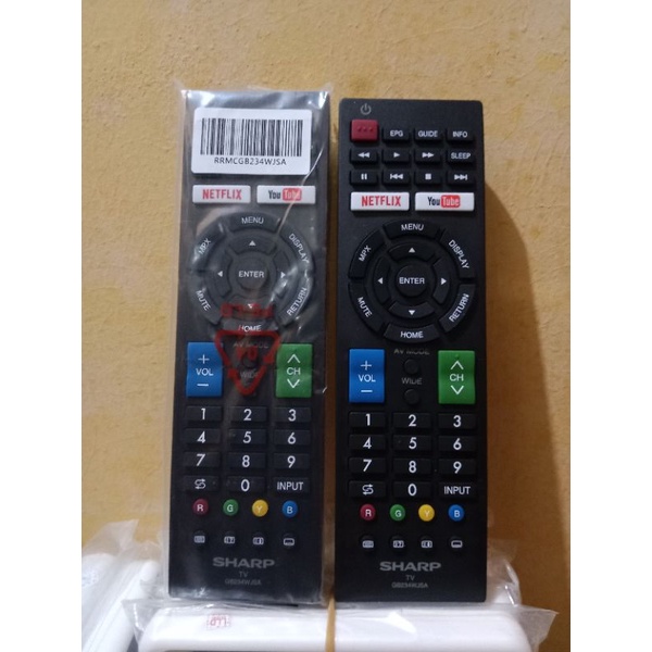 REMOT TV SHARP LED/LCD NETFLIK YOUTUBE GB234WJSA ORIGINAL