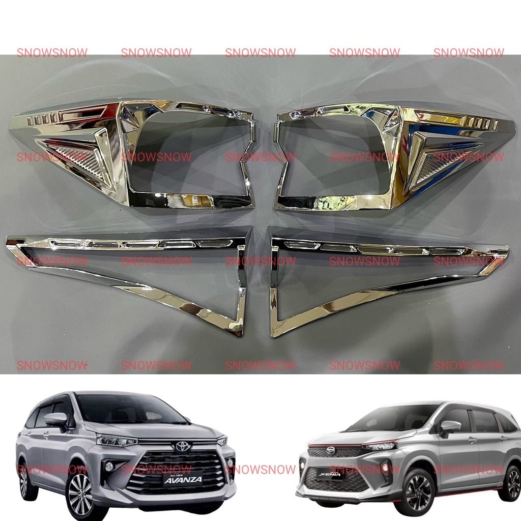 Garnish Lampu Belakang Avanza Xenia 2021 2022 2023 UP GR Sport Chrome