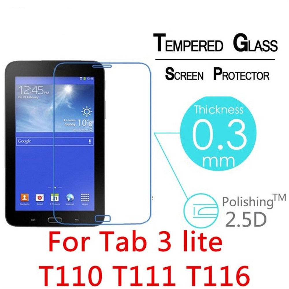 Temper Glass Samsung Galaxy Tab 3 V  Samsung T116 /  Samsung T110 Samsung T111  Screen Guard Anti Gores Kaca Tempered Glass