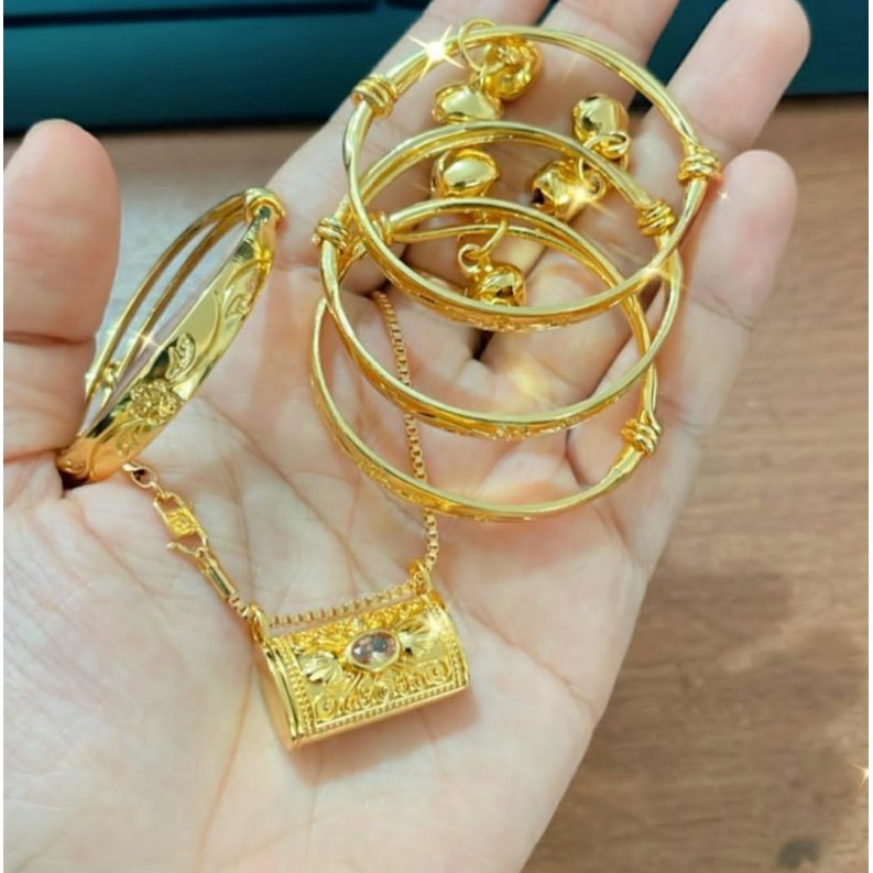 SET 3 BULANAN/KALUNG BAYI/GELANG BAYI