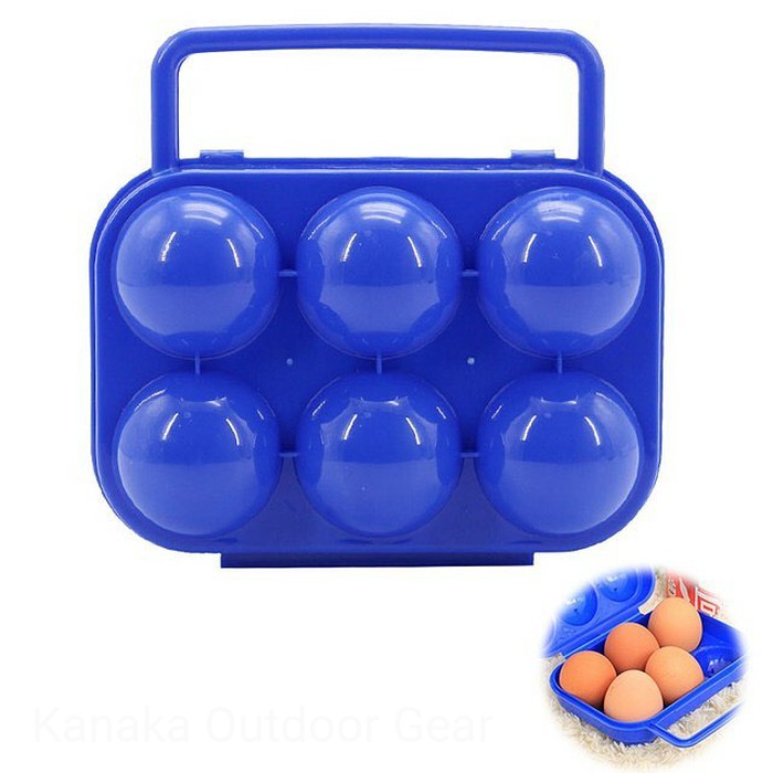 Tempat Telur Isi 6 Egg Holder Case Outdoor Camping Masak Portable