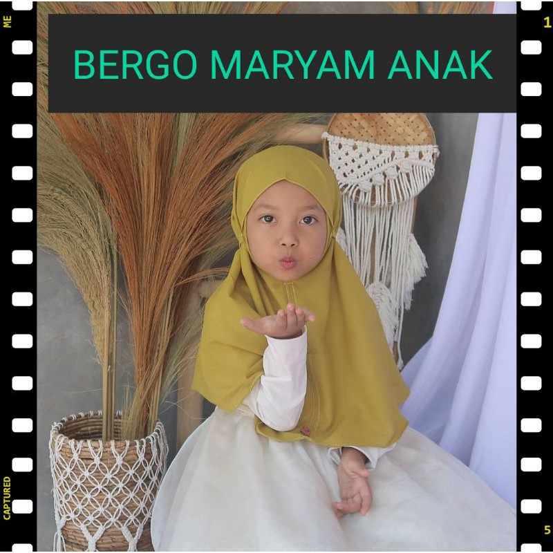 Kerudung anak - Bergo anak - Jilbab anak -Hijab anak - Hijab bergo anak - Jilbab murah anak