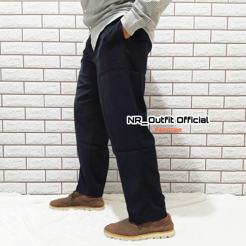 Celana Formal Pria Kerja Reguler Standar Kantor Bahan Kain Teflon Size 27-38 Murah Adem Nyaman