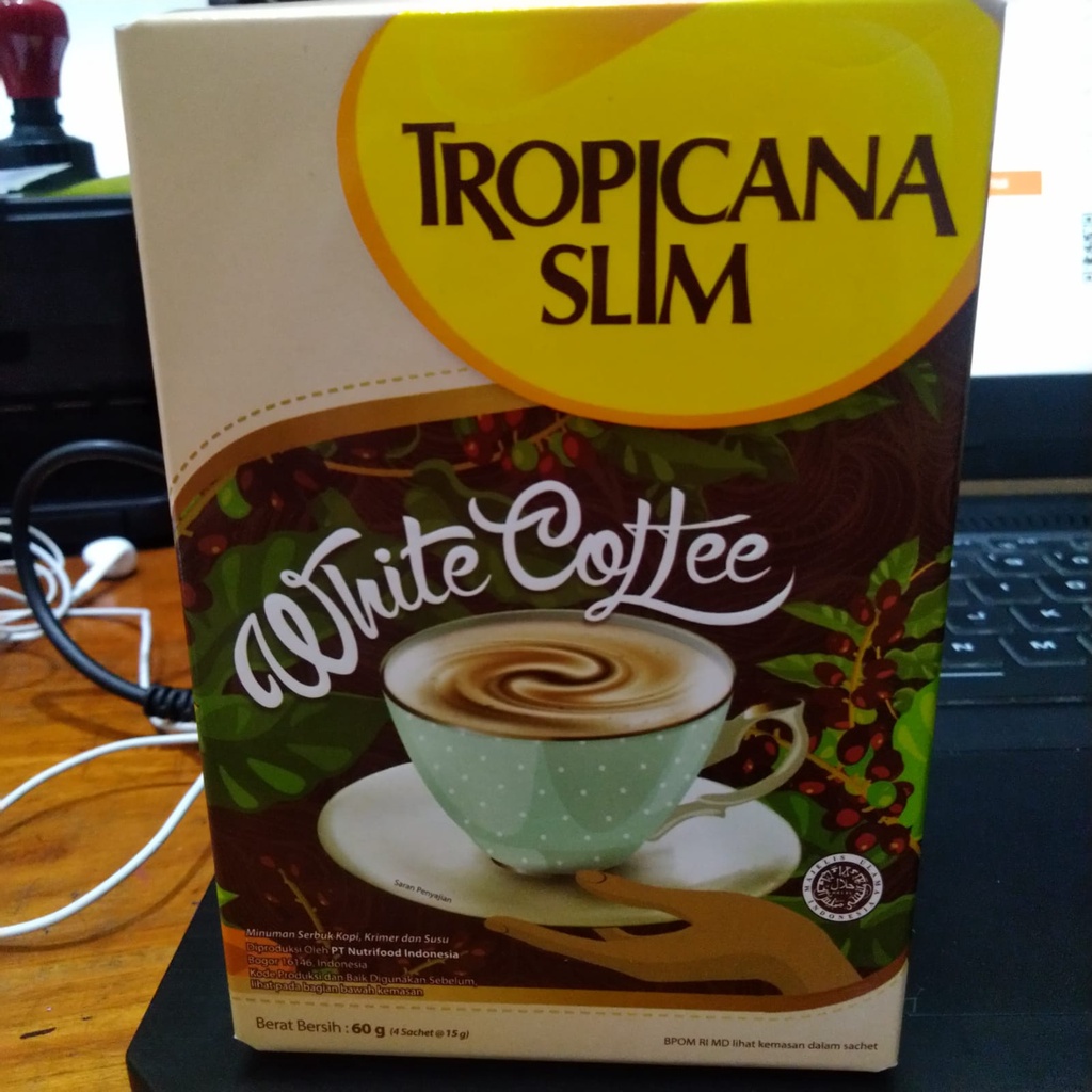 

Tropicana Slim White Coffee 1 box (4 sachet)