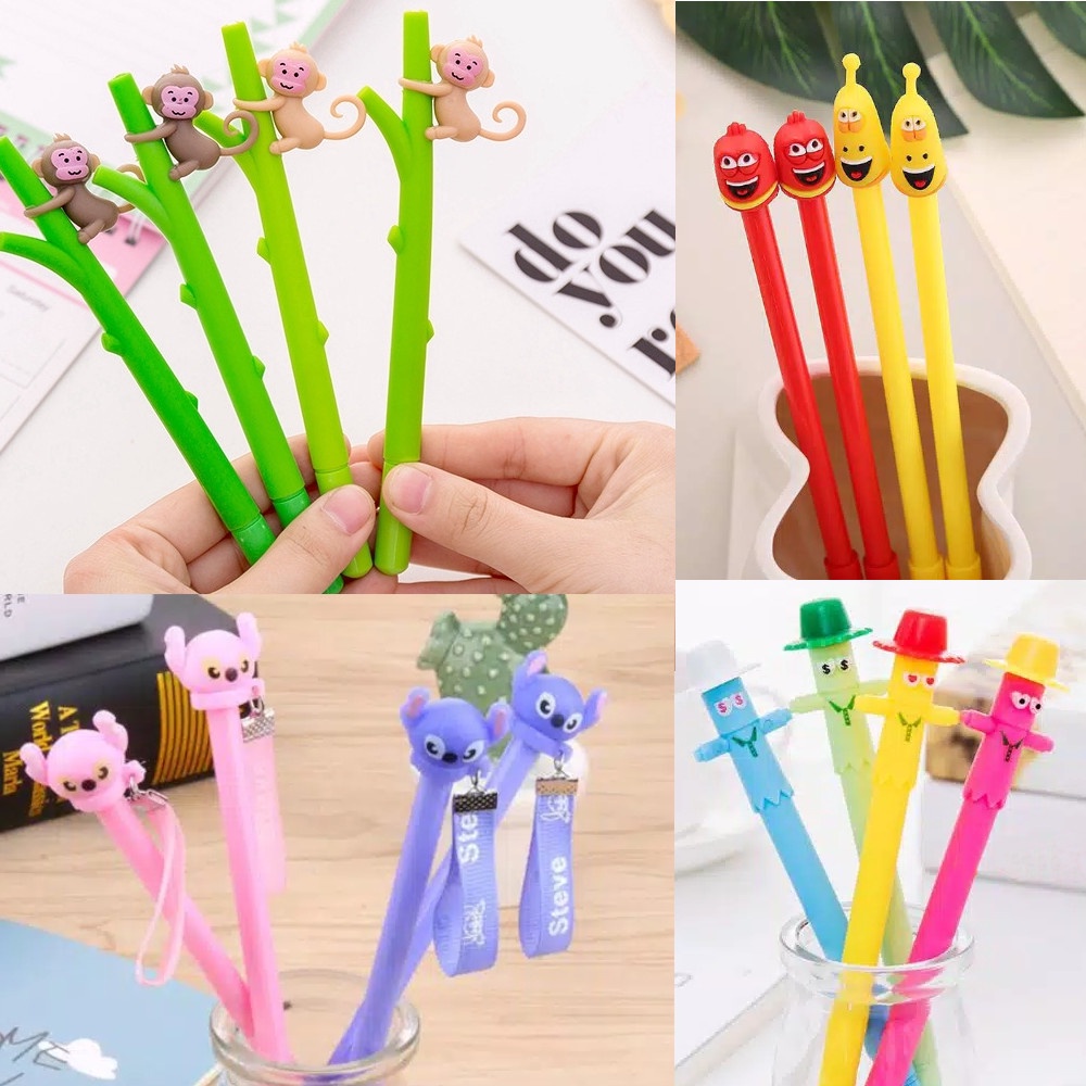 

Pena Gel Karakter Motif Lucu Bolpen Pulpen Kado Souvenir 2