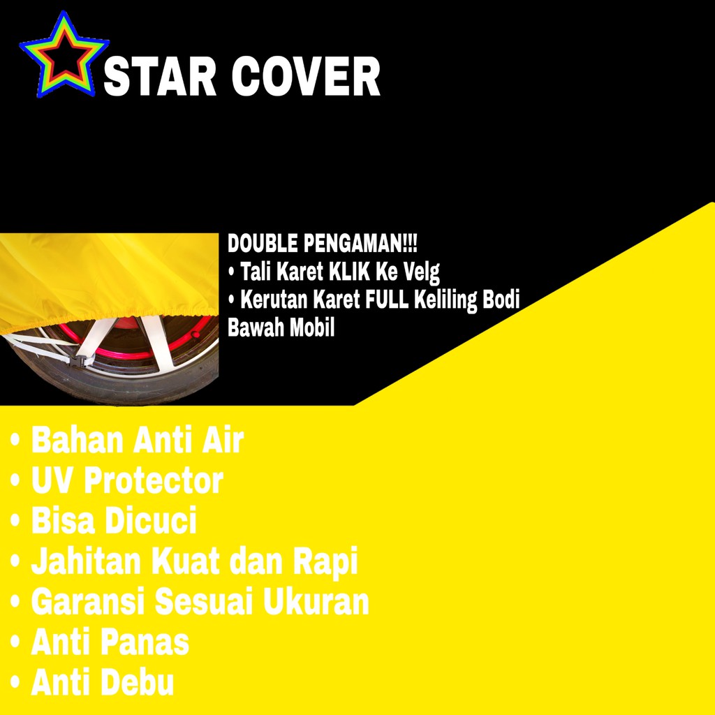 Sarung Mobil STARLET KOTAK Body Cover Penutup Body Starlet PREMIUM Kuning