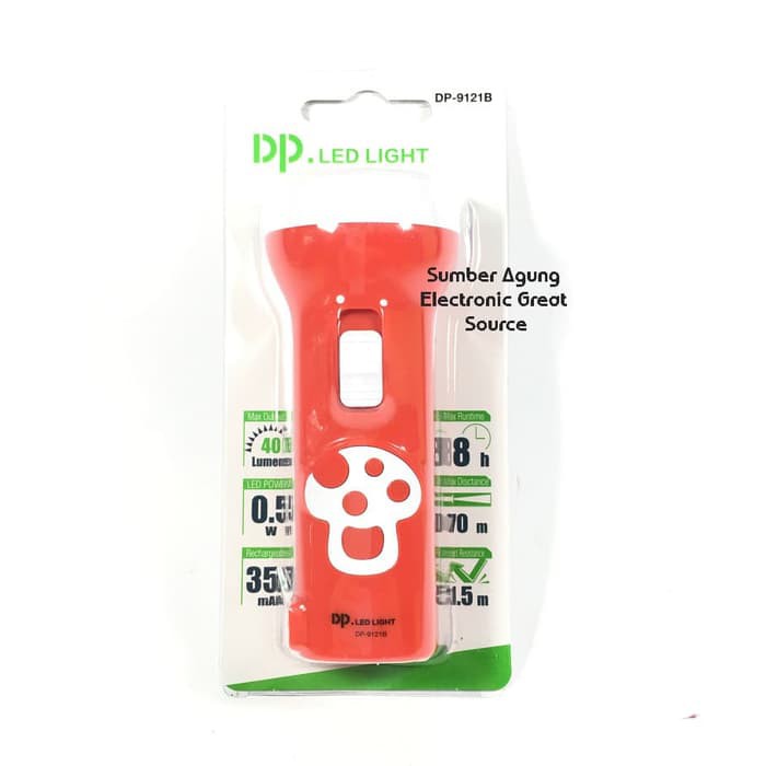 Senter Cas Kecil DP LED Berkualitas DP9121B Portable Terang 40Lumens