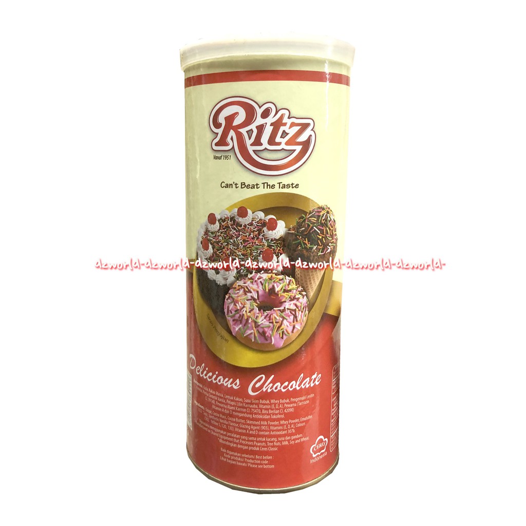 Ritz Delicious Chocolate Hagelslag Coklat Meses Warna Kaleng 300gr