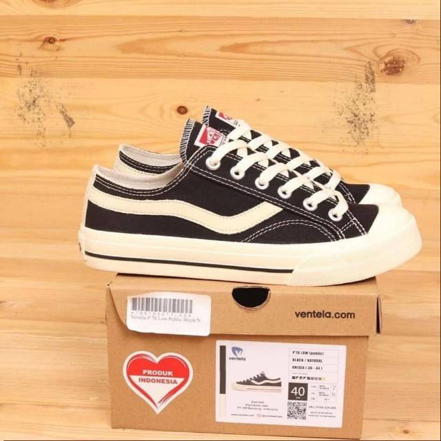 SEPATU VENTELA PUBLIC LC HITAM PUTIH ORIGINAL 100%