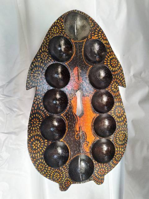 (BISA COD) MAINAN TRADISIONAL DAKON CONGKLAK LIPAT KAYU BATIK MODEL TIKUS FREE ISI KERANG 60x13x3 cm