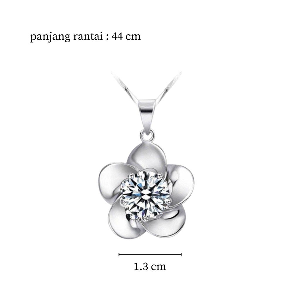 Flower Necklace / Kalung Titanium / Kalung Wanita / Kalung Anti Karat