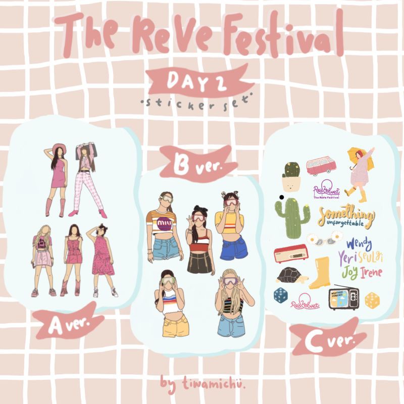 

Red Velvet "The ReVe Festival" Day 2 Fanart Sticker Set