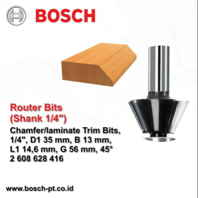 Mata Router Trimmer Bosch Chamfer Laminate Trim Bits