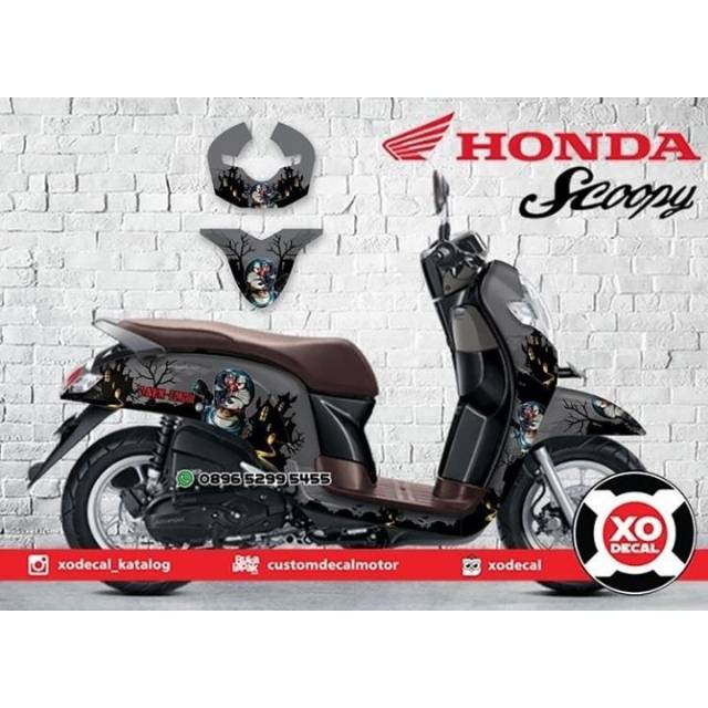 DECAL STICKER HONDA SCOOPY DORAEMON ZOMBIE GREY DESIGN