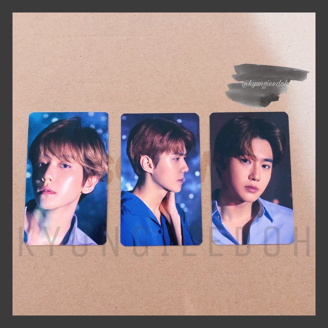 RARE PHOTOCARD SEASON GREETING EXO 2019 SUHO SEHUN BAEKHYUN