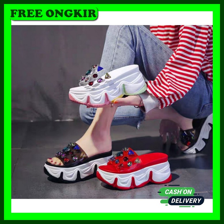 Wedges Remaja Kekinian Wedges Wanita Terbaru Sandal Hak Tinggi Weges Cewek Kekinian Wejes Remaja Imp