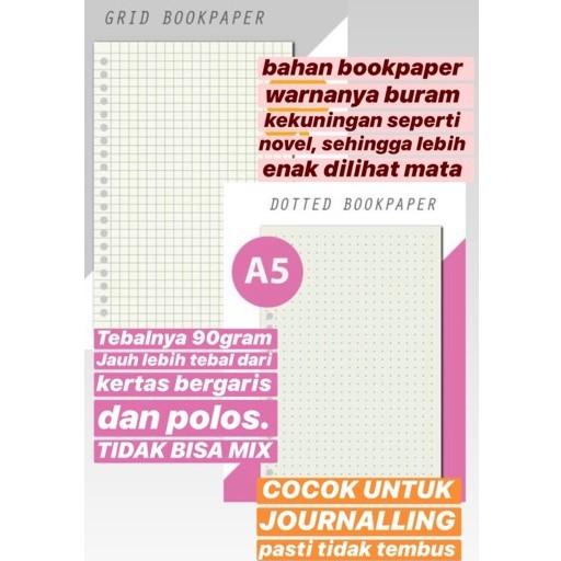 

Binder | Tambahan 50 Lembar Kertas Polos Bergaris Dotted Grid Buku Tulis A4 & A Kualitas Terbaik