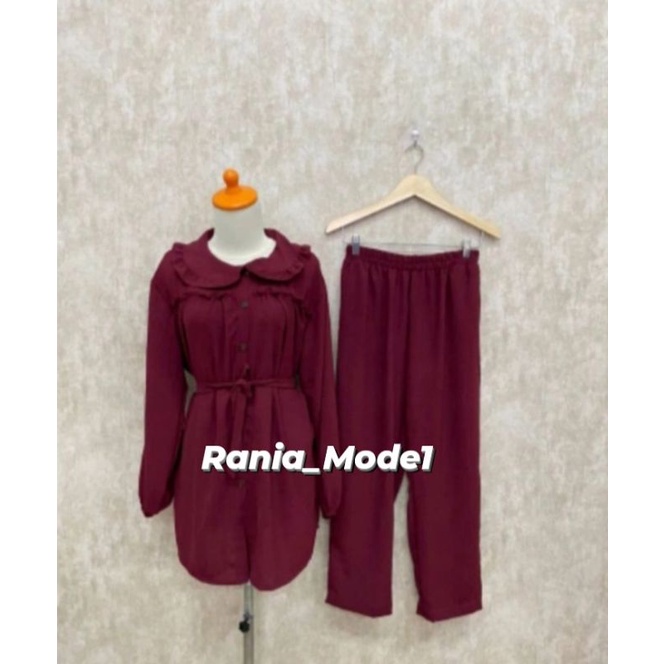 PREMIUM CRINKLE / STELAN RENDA POLOS WANITA CRINKLE / ONE SET POLOS DAYANA-3