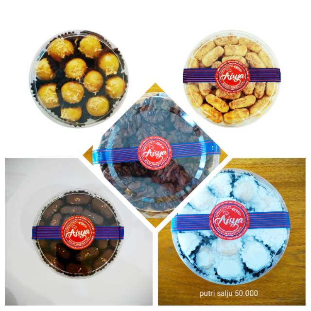 

5in 1 Kue Kering Mix Wisman Nastar Nanas, Kastengel, Putri Salju, Coklat Cocochips, Cokelat Cookies