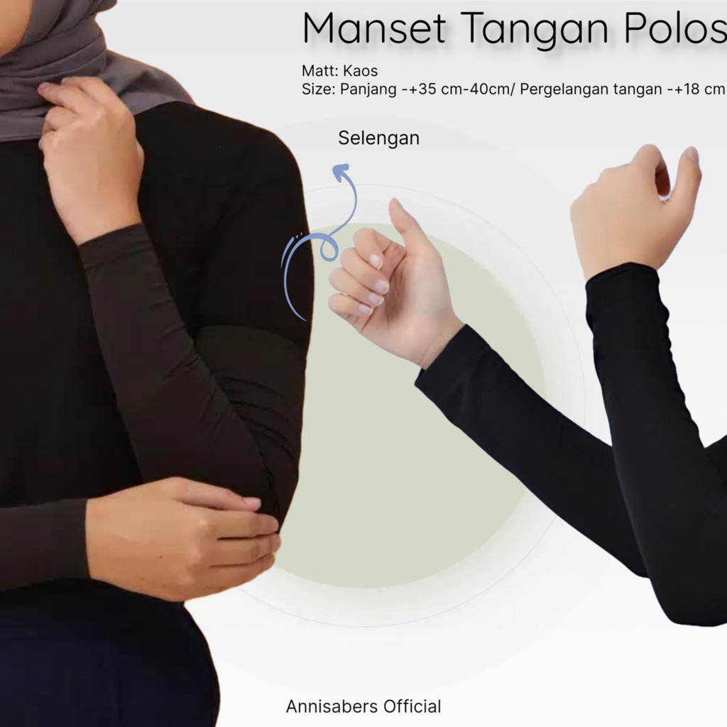 Manset Tangan Tebal Berkualitas/Manset Tangan Polos/Sarung Lengan