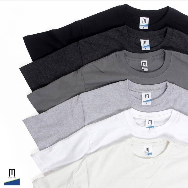KAOS POLOS MERCHONS APPAREL TANPA JAHITAN SAMPING BUILT UP 24S