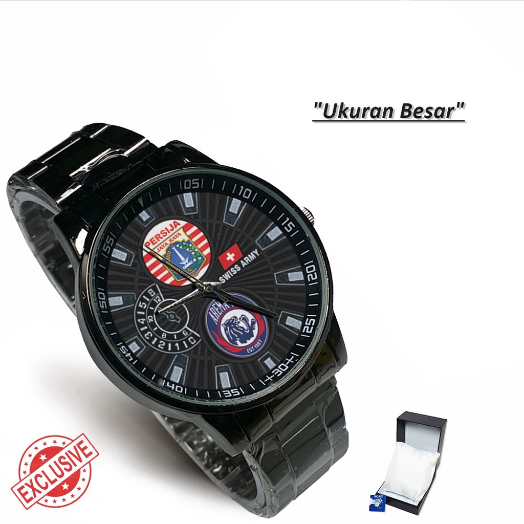 Jam Tangan Rantai Couple Logo PERSIJA AREMA (Cool)