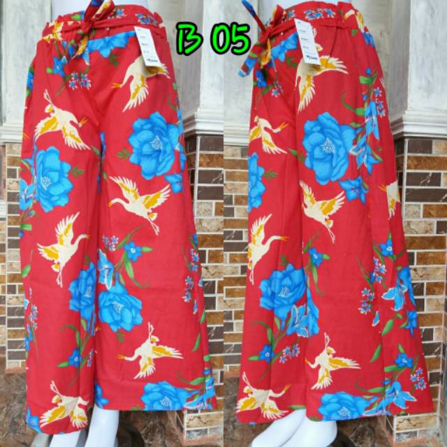 CELANA KULOT KATUN MOTIF WANITA