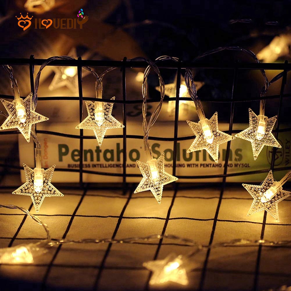 Lampu Tumblr 20 LED Bentuk Bintang/Snowflake Panjang 2.5/3.0m Tenaga USB/Baterai Tahan Air, Outdoor