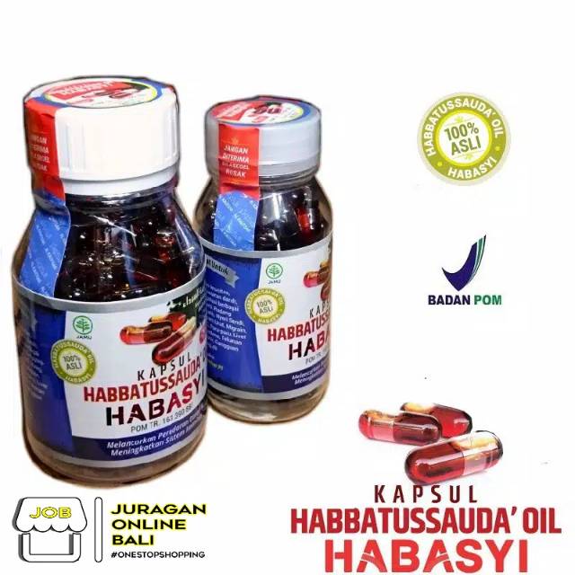 Habasyi Oil 210 Kapsul - 100 kapsul / Kapsul Habbasyi Oil Al-Kautsar Habatussauda Oil Herbal