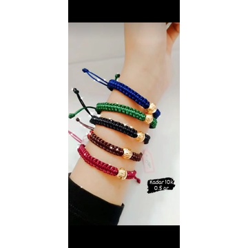 gelang tali bola emas dior / gelang tali emas asli kadar 10k /gelang tali 0.5gram