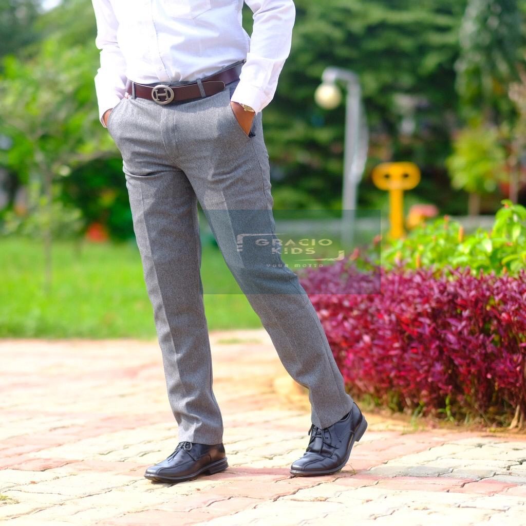 JCC Celana panjang pria formal Celana Kantor  Bahan Woll model slimfit