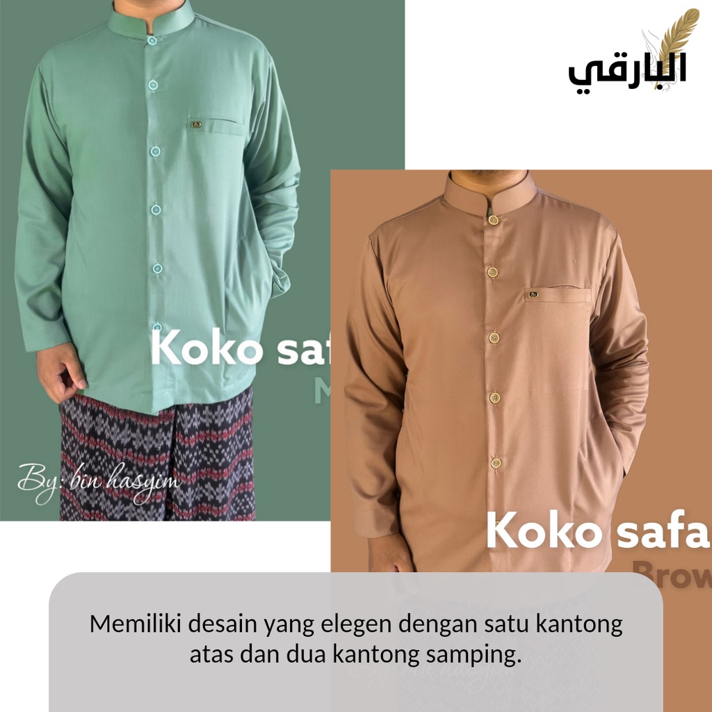 Latopia_ Koko Safari Bin Hasyim [Variasi Warna Part 1] Kerah Shanghai Belah Tengah Belakang Kantong