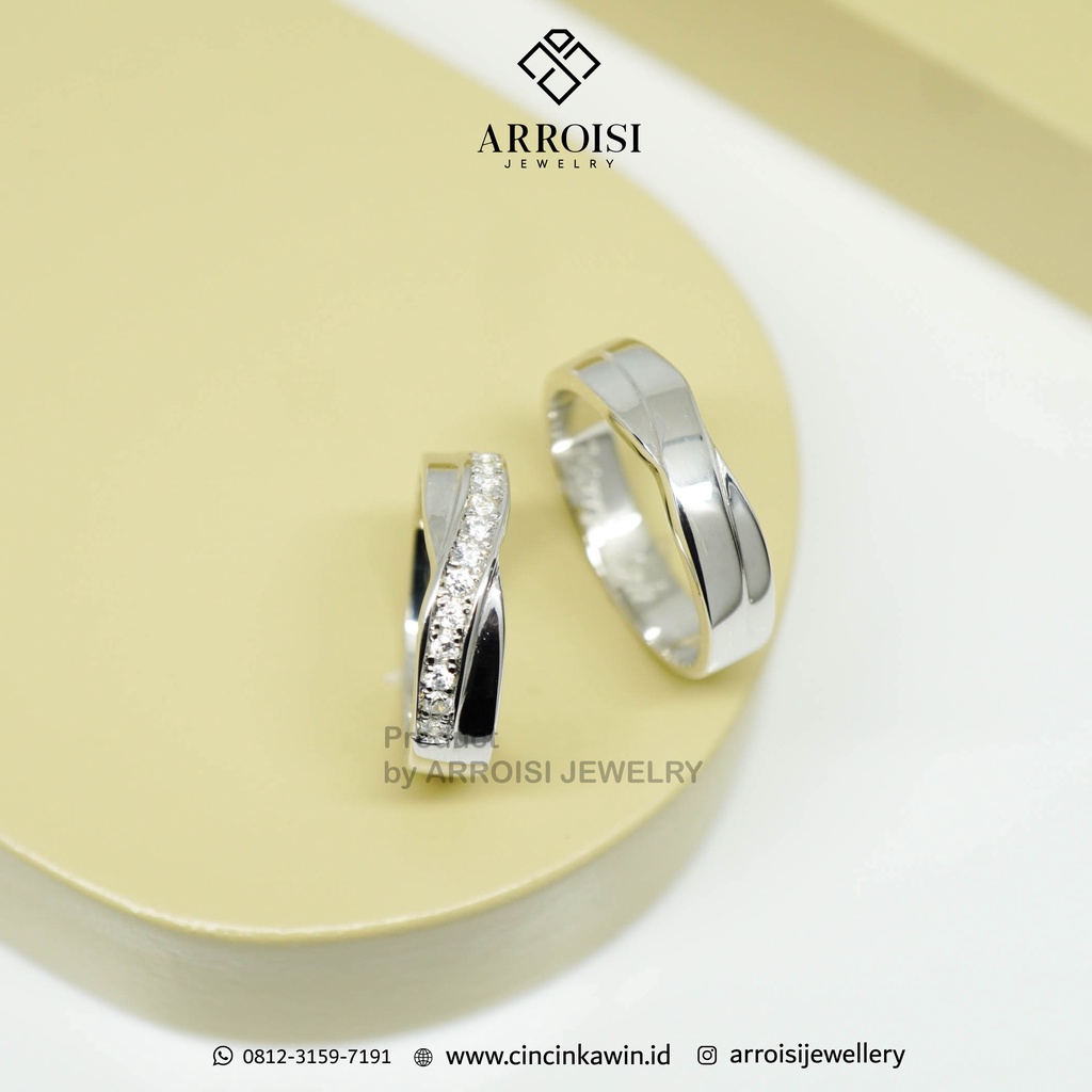 Cincin Kawin Cincin Tunangan Couple Palladium 50% Malang