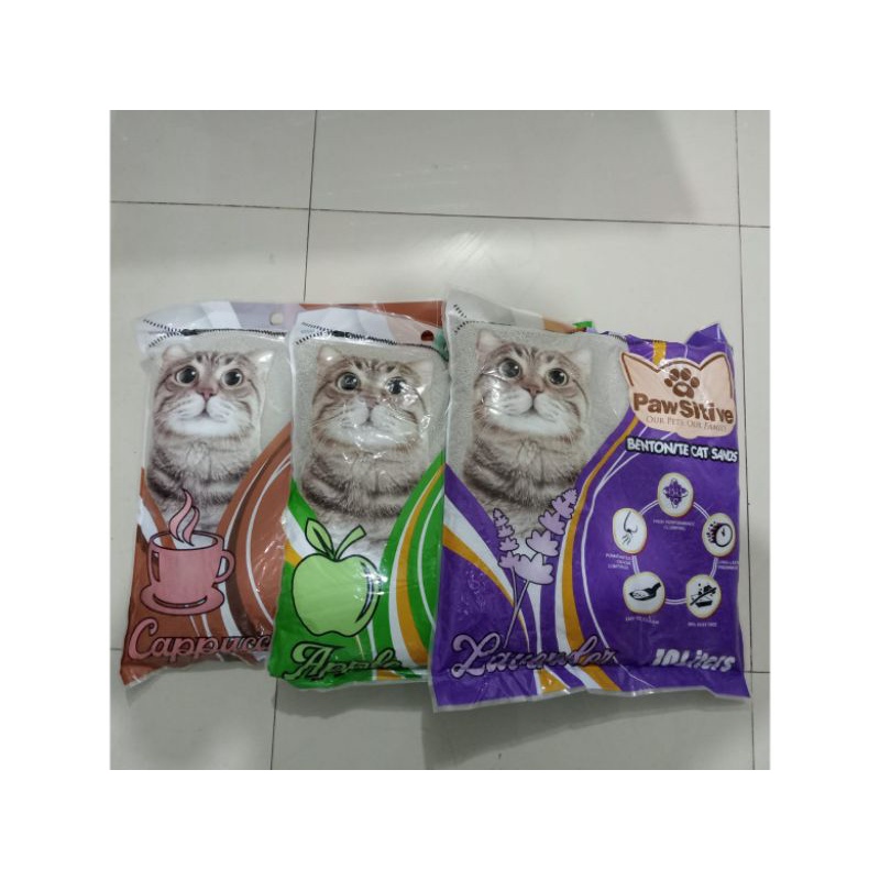 Pasir Kucing Pawsitive 10Liter Promo (Go-jek only) pasir kucing gumpal bentonite catsand