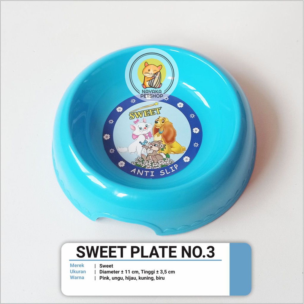 Sweet Plate No. 3 Piring Tempat Wadah Makan Hewan Hamster Sugar Glider Tupai Landak Mini Bajing