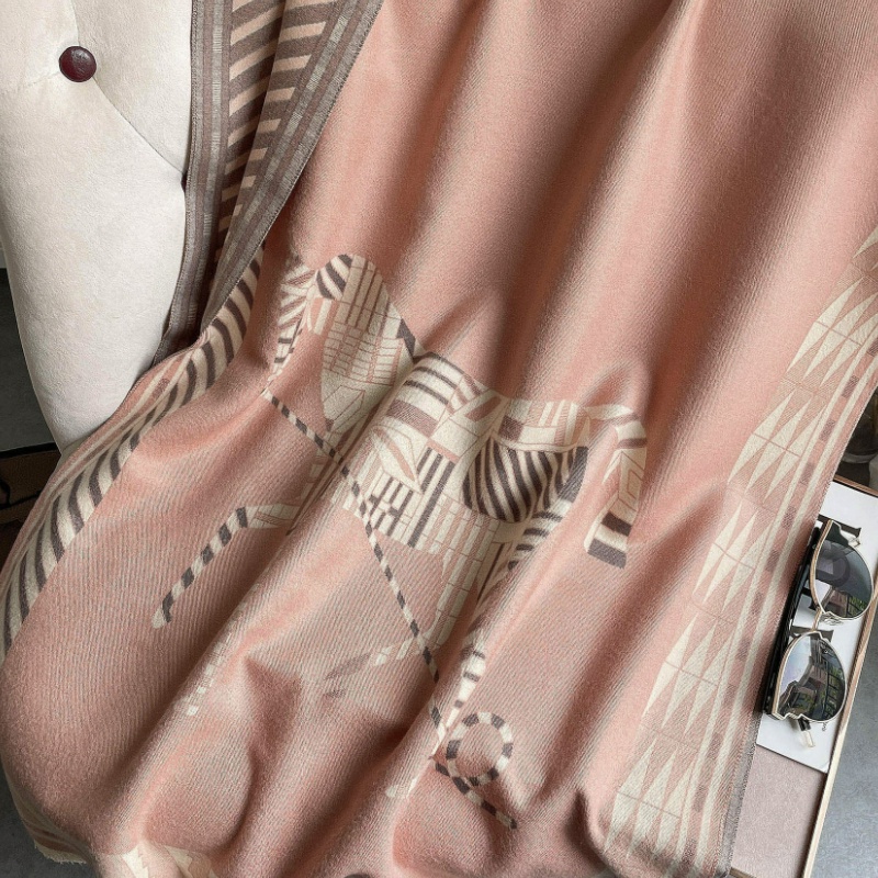 Syal &quot;Whitney&quot; 65 x 180 Motif &quot;Kuda&quot; yang mewah Bahan High Grade Cashmere Immitation