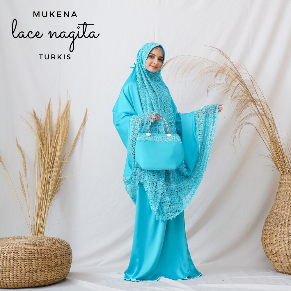 Mukena Dewasa Satin Velvet Lace Nagita