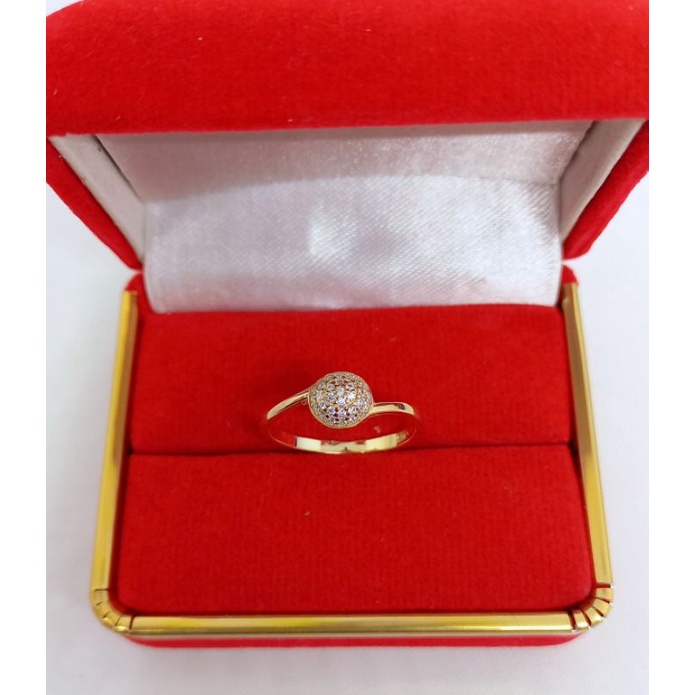 CINCIN SILANG SETENGAH BOLA MP CORR FULL/ CINCIN PERAK ASLI SILVER 925 LAPIS EMAS/ CINCIN FASHION WANITA TERBARU