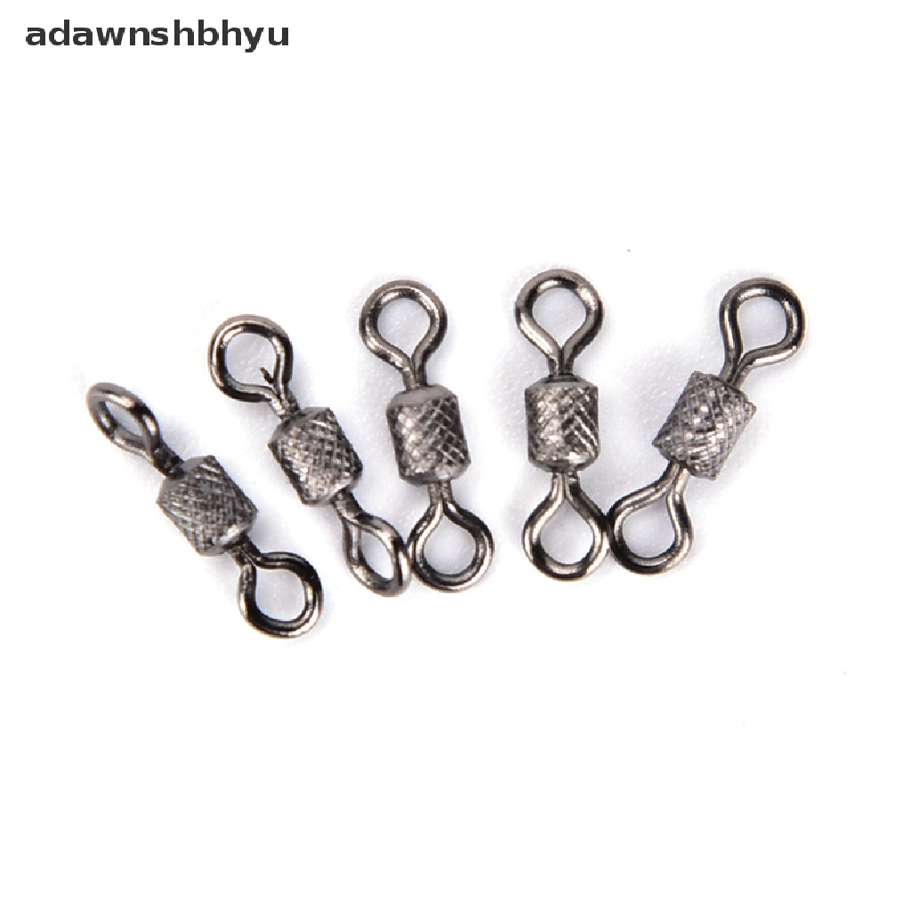 Adawnshbhyu 50pcs Memancing Putar knurling Konektor bearing swivel fishhooks Aksesoris