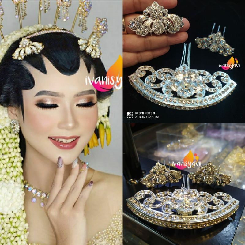 [1 set] Centung + Sisir Batu Tanam / ModeL AureL Cantik