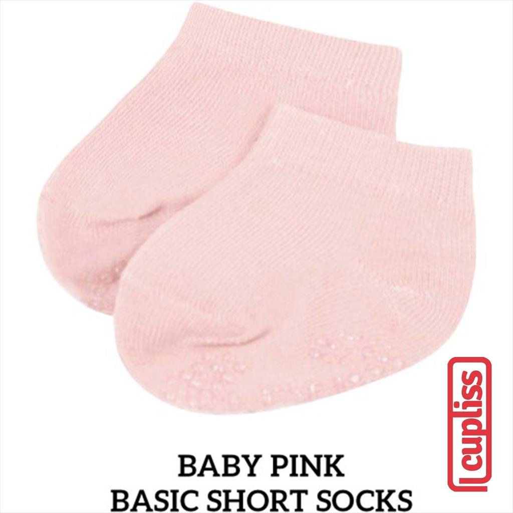 Baby Pink Little Palmerhaus Basic Short Socks Kaos Kaki Bayi