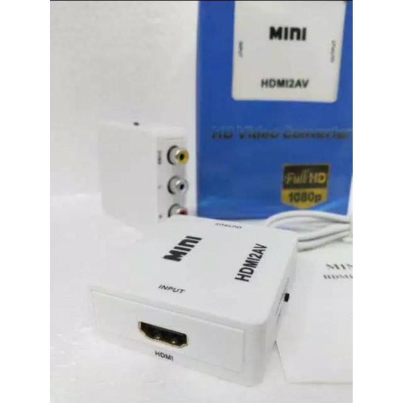 Converter HDMI TV Tabung RCA AV Mini Box Hdmi 2AV Converter HDMI2AV Adaptor