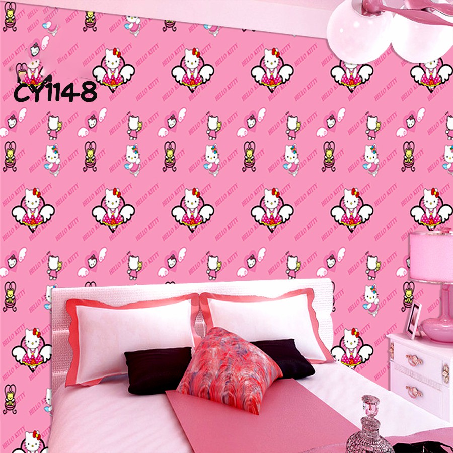 Wallpaper Dinding 3D Motif Bunga - Wallstiker Dinding Stiker Kamar Tidur Motif 45Cm X10M-CY1048