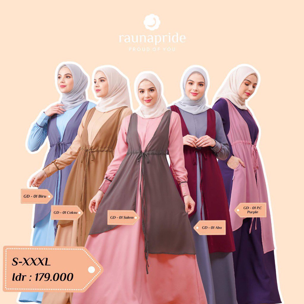 Gamis dewasa by rauna terbaru 2021 GD 01