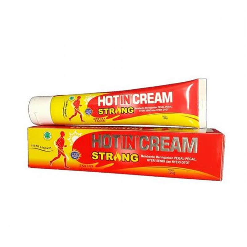 HOT IN CREAM Strong Krim Tube 120GR - Pereda Pegal-Pegal 60GR Dan Nyeri Otot - Krim Salep Pegal Linu Otot