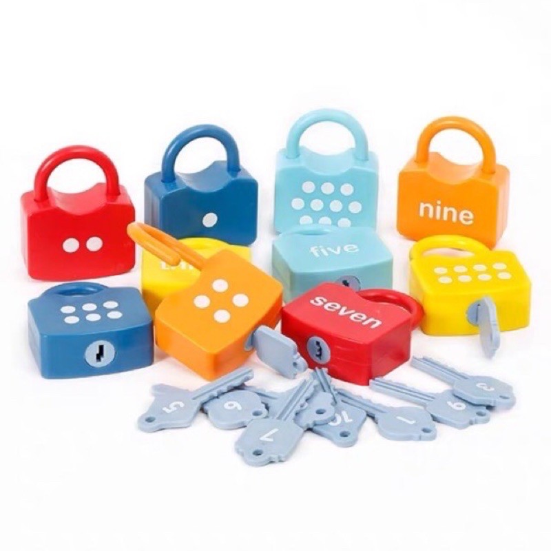 Onshine number learning locks - kunci belajar nomor - mainan motorik anak