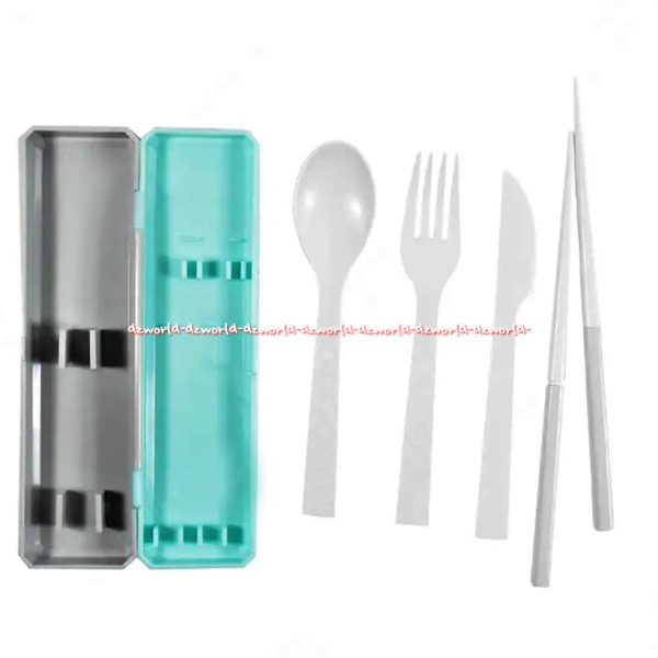 Kokubo Go OutCutlery Spoon Fork Knife Chopsticks Made in Japan BPA Free Kokobu Sendok Garpu Pisau Sumpit 1set